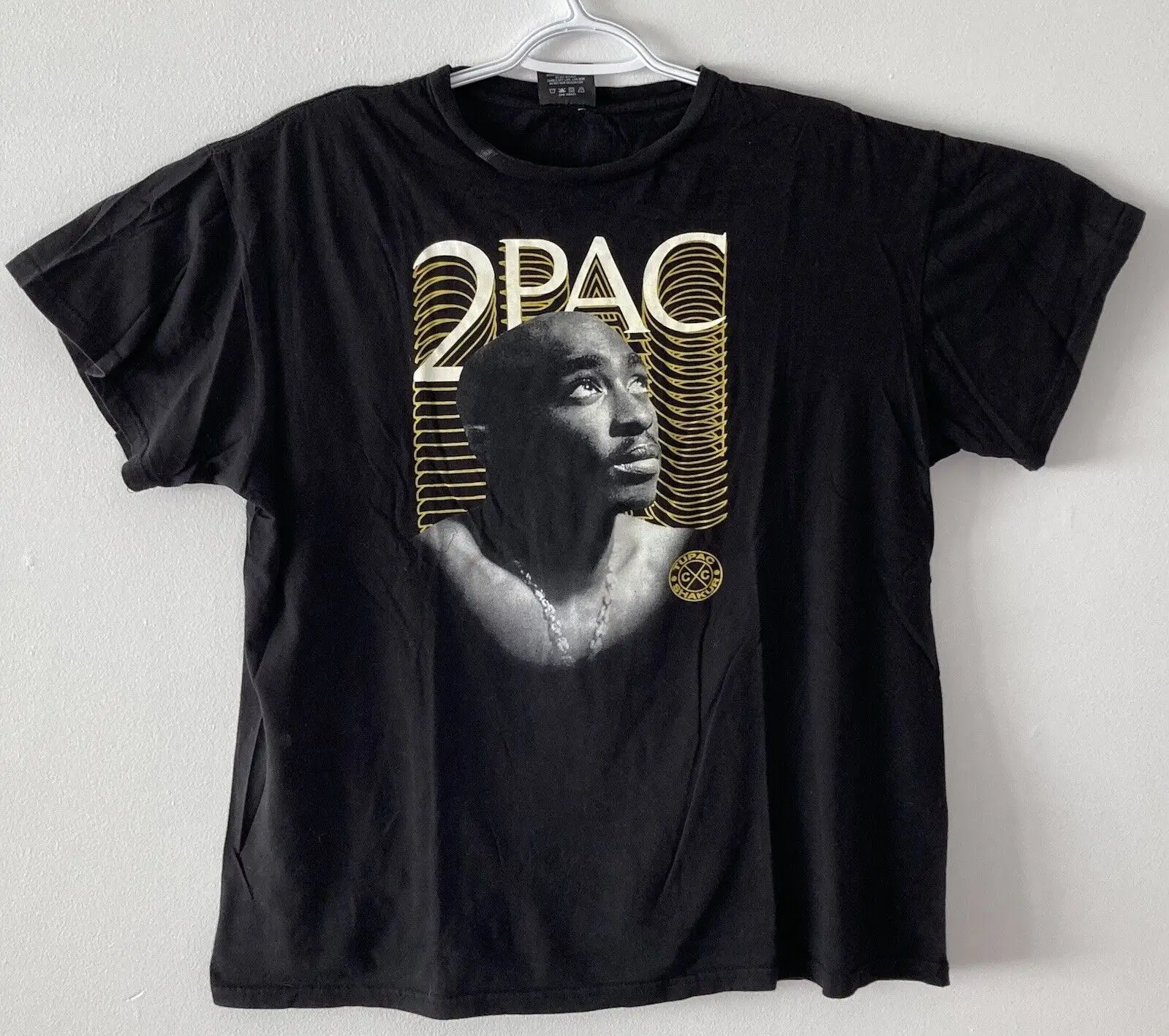 Colori Incrociati Tupac Shakur 2 Pac Maglietta Nera Rare Extra Large Maniche Lunghe O Corte