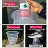 Meshpot Clear Plastic Orchid Pots with Holes and Saucers for Repotting Small Orchid Planters Root Control Orchid Transparent Pot 4