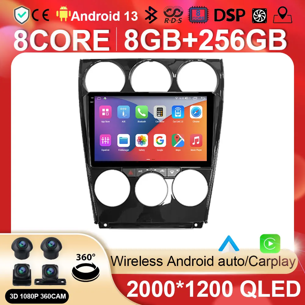 

Автомагнитола на Android, мультимедийный видеоплеер, навигация для Mazda 6 I 2002-2007, стерео, GPS, BT5.0, No 2din, 2 din, dvd, 8 + 128G, Wi-Fi