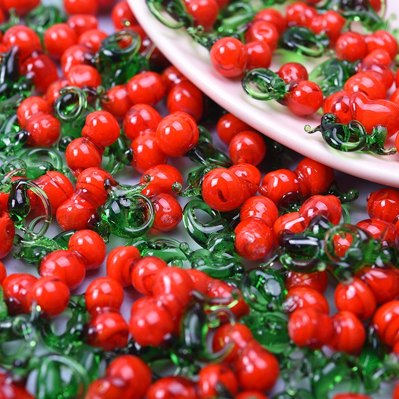 10pcs Peach Fruit Charms For Jewelry Making - Resin Pendants For DIY Necklaces & Earrings