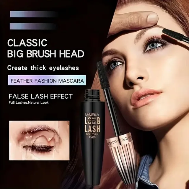 Waterproof 4D Mascara Thick Long Smudge-proof Plump Encrypted Long-lasting Curling Large Eye Makeup Makeup Tools 3