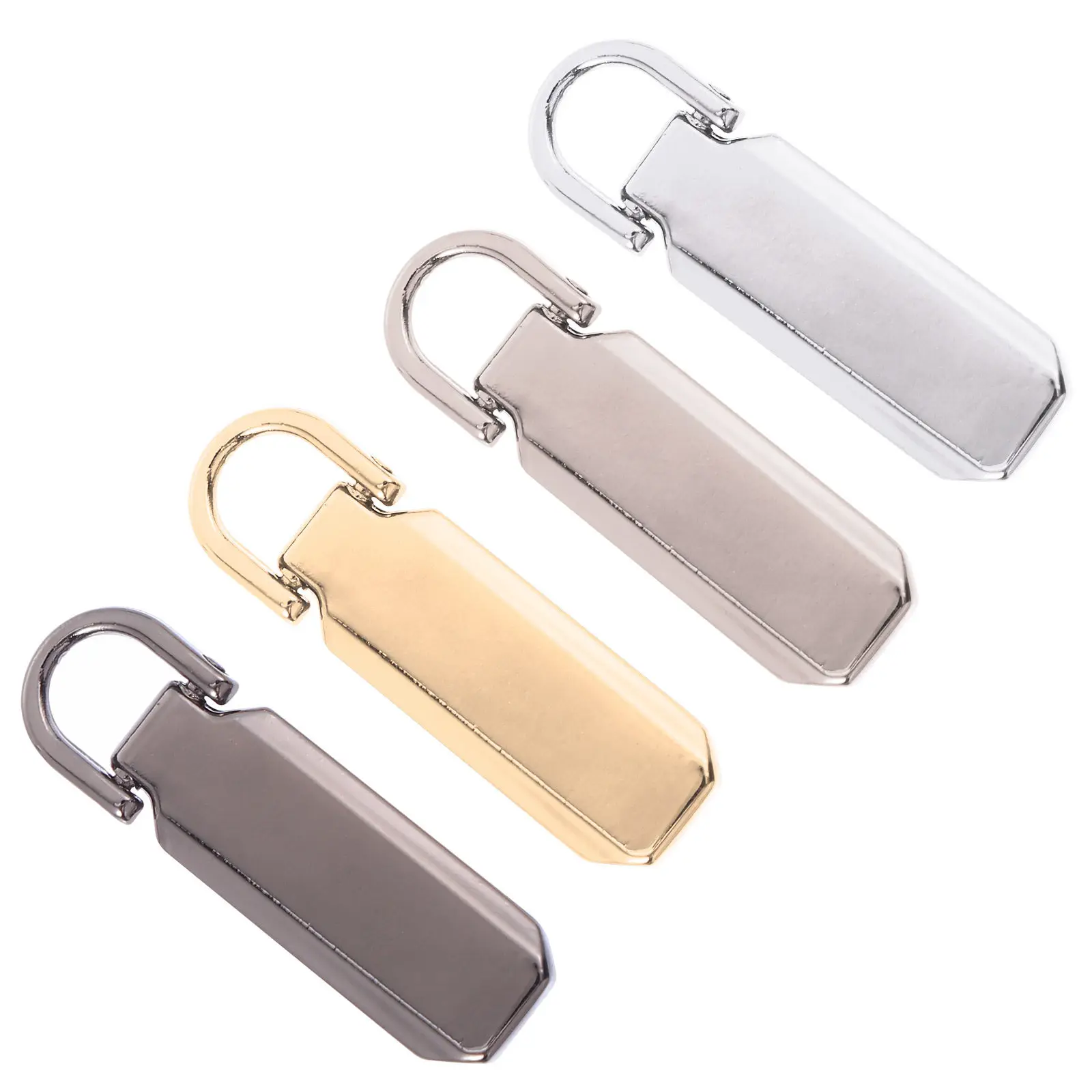 4Pcs 튼튼한 금속 지퍼 헤드 간편한 설치 의류 가방 배낭 수하물 코트 재킷 스커트 수리용 지퍼 슬라이더 제거