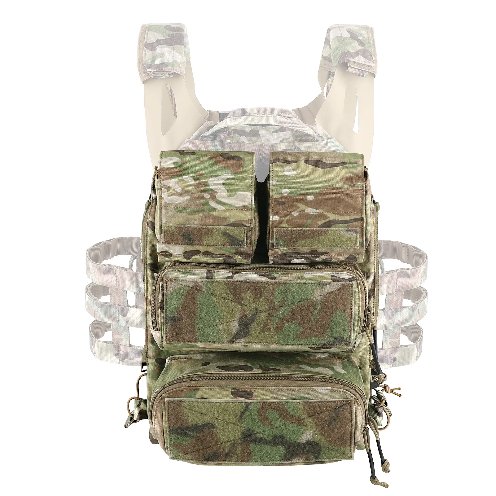 KRYDEX Taktischer Molle-Rückentaschen-Modulbeutel mit Magazintasche für Plattenträger AVS JPC2.0 CPC NCPC Weste – Detail 3