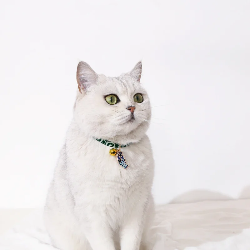 Cat Collar Bell Accessories Pet Cat Dog Necklace Safety Buckle Neck Decoration Cartoon Cute Exquisite Lucky Pet Supplies