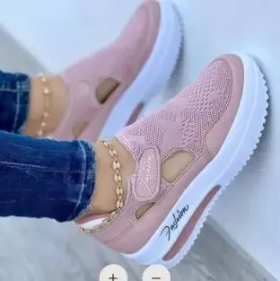Sneakers casual da donna, scarpe con plateau da donna, mesh traspirante, comode scarpe da tennis da donna_voghion.com