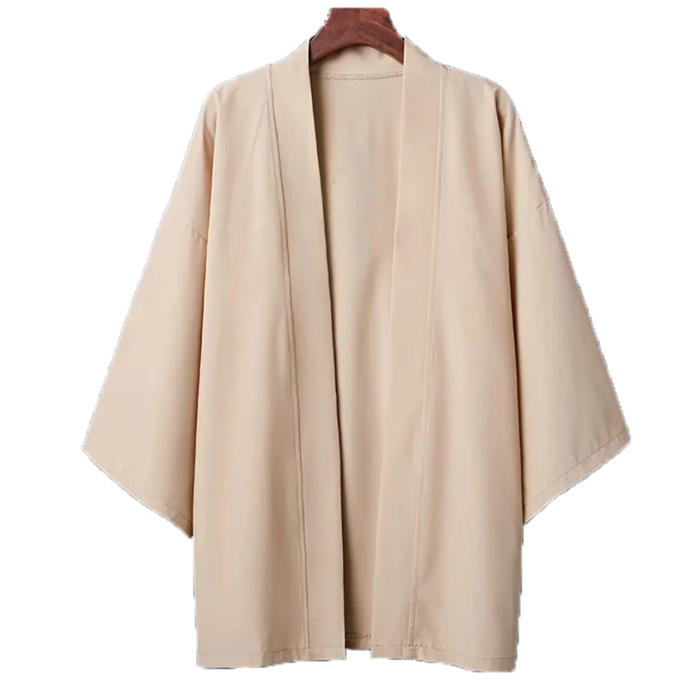 Kimono estilo japonés para mujer, moda de primavera y verano, capa lisa, haori, ropa de calle para mujer, cárdigan, bata holgada, yukata