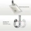 16" Small Bathroom Vanity Sink Combo, Painted Wall Mounted Floating Cabinet W/Resin Basin Sink Top, Chrome Water Save Faucet ﻿ 6