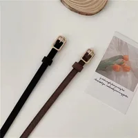 Fashion PU Leather Thin Belt For Women Waistband Ladies Dress Clothes Decorative Girdle Strap Female Metal Pin Buckle Jeans Belt - Image 6