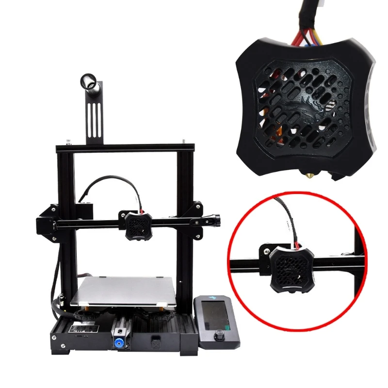 

For Ender3 V2 Extruder Assembled MK8 Hotend Full Set with Cooling Fan Replacement Hotend 3D Printer Parts Accessory
