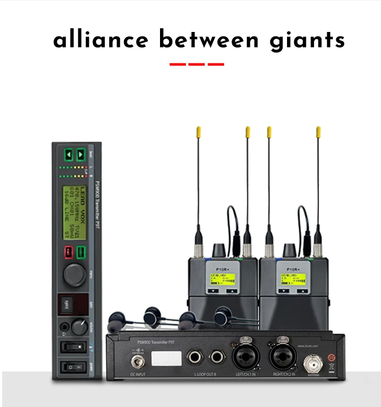 고카코 PSM900 스테레오 무선 인이어 모니터 시스템 스테이지 리턴 바디팩 리시버 IEM 시스템 모노 스테레오 전환 DJ용