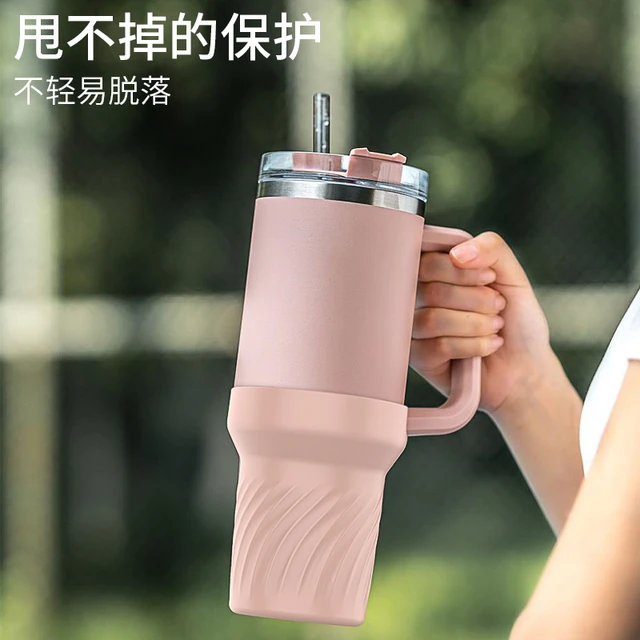 muti color silicone cup protection case storage vacuum bottle compatitable for Stanley 40oz anti slip scratch resistant 3