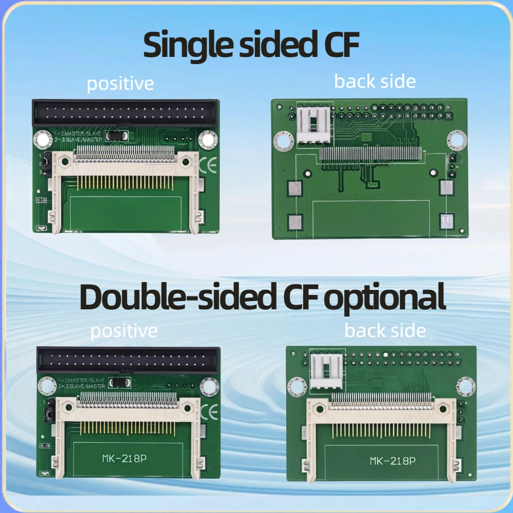 TISHRIC 3.5인치 CF-IDE 40핀 어댑터 카드 듀얼/싱글 사이드 컴팩트 플래시-40핀 IDE 암/수 컨버터 5V 4핀 노트북 PC용