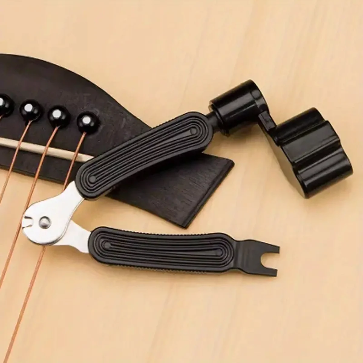 1pc 3-in-1 Guitar String Winder With Peg Winder String Cutter And Pin Puller Instrument Maintenance And Repair Tool guitar repair tool guitar accessories guitar string changing tool