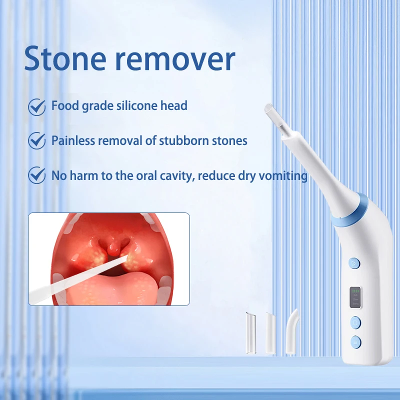 Electric tonsil stone remover tonsil stone removal kit vacuum with irrigation syringe instant suction removal tonsil stone remover