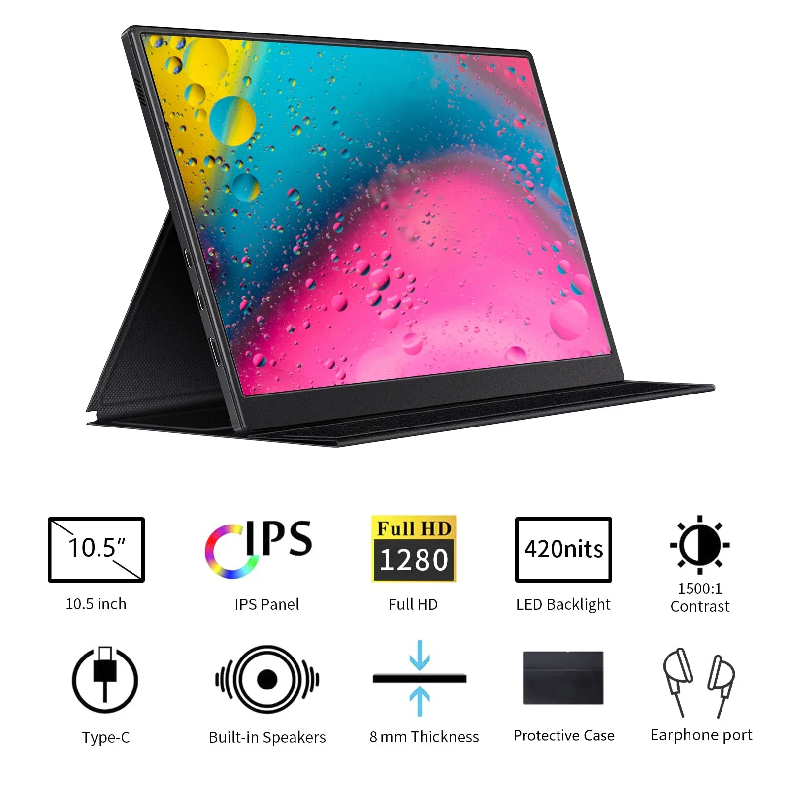 ʰ淮 ޴  100% sRGB 420Cd/m ӿ ÷ IPS ȭ, PC Ʈ Xbox PS4 PS5 ġ, 10.5 ġ 1920*1280P