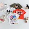 Baby Boys And Girls Short Sleeve T-shirt Mickey Mouse Children's Clothes Printed Cartoon Fashion Boutique Kids Tshirts Tops 1