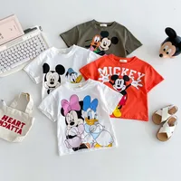 Baby Boys And Girls Short Sleeve T-shirt Mickey Mouse Children's Clothes Printed Cartoon Fashion Boutique Kids Tshirts Tops 1
