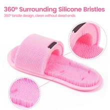 

Silicon Gel Bath Shoe Massager Slippers For Feet Pumice Stone Foot Scrubber Shower Brush Foot Bathroom Products Foot Care Tool