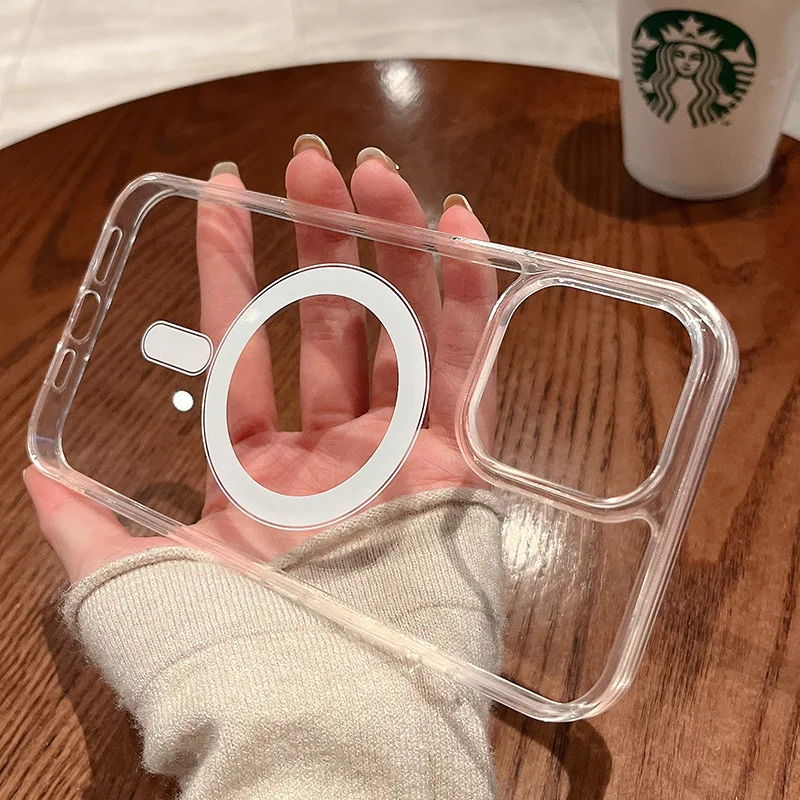 รูปสินค้า เคสแม่เหล็กซิลิโคนนิ่มใส ป้องกันแรงกระแทก iPhone