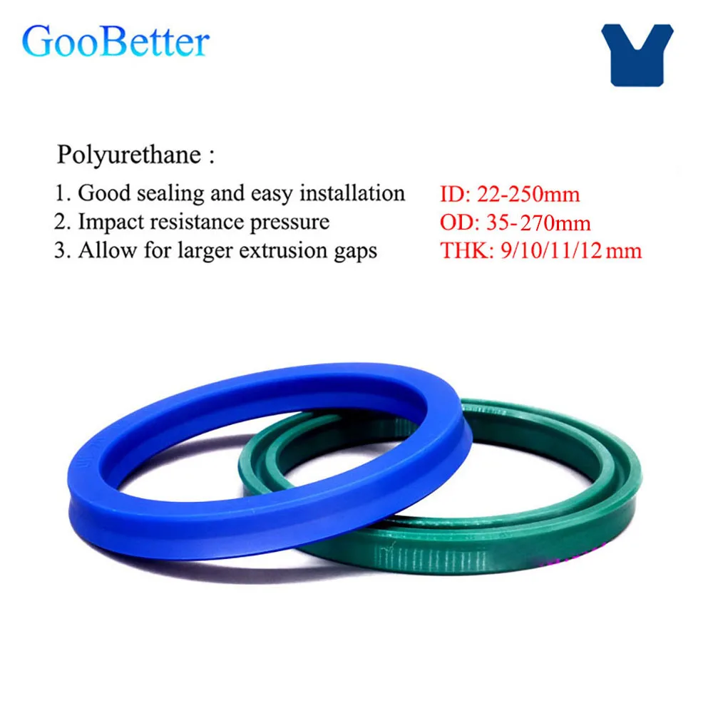 

2/5Pcs UN Radial Shaft Hydraulic Seal (IDxODxTHK) ID 22-250mm Polyurethane Piston Shaft Piston Rod PU Single Lip U Cup Oil Seals