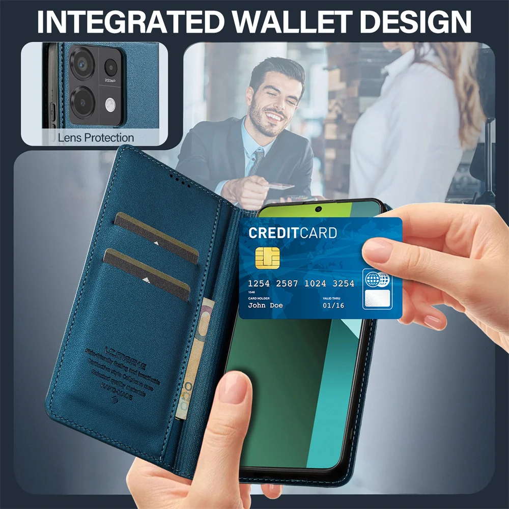 Leather Wallet Flip Phone Case Cover