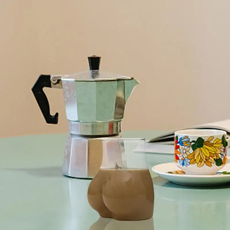 Butt Shaped Mug 450ml Transparent Borosilicate Glass Coffee Mug Portable Glass Cup for Water Milk Coffee Cocoa Funny Drinking 5