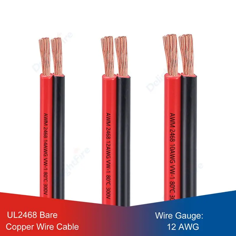 UL24682PinElectricalWire12AWG4mm2PVCInsulatedBareCopperPowerWireForSwitching