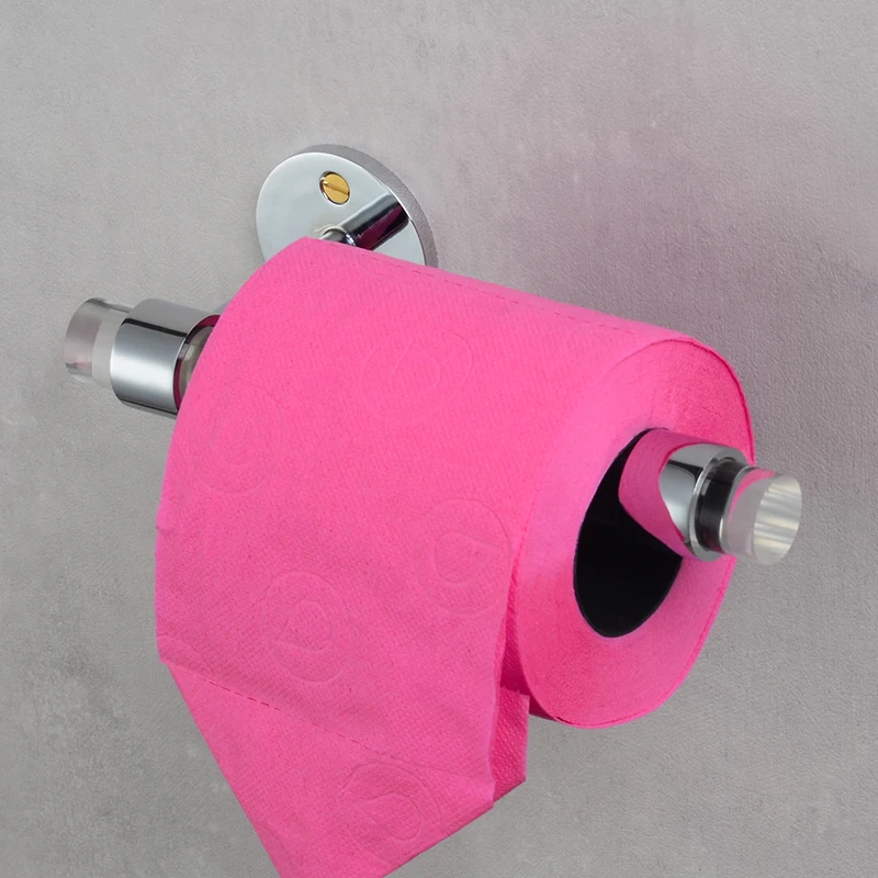Toilet Paper Holder Wall Mount Tissue Roll Hanger 304 Solid Brass Bathroom Accessories Zirconium Gold Rose Gold