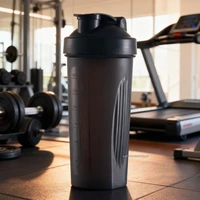 Sports Shaker Protein Bottle with steel Ball Powder Shake Cup Water Bottle Plastic Mixing Cup Body Building Exercise Bottle