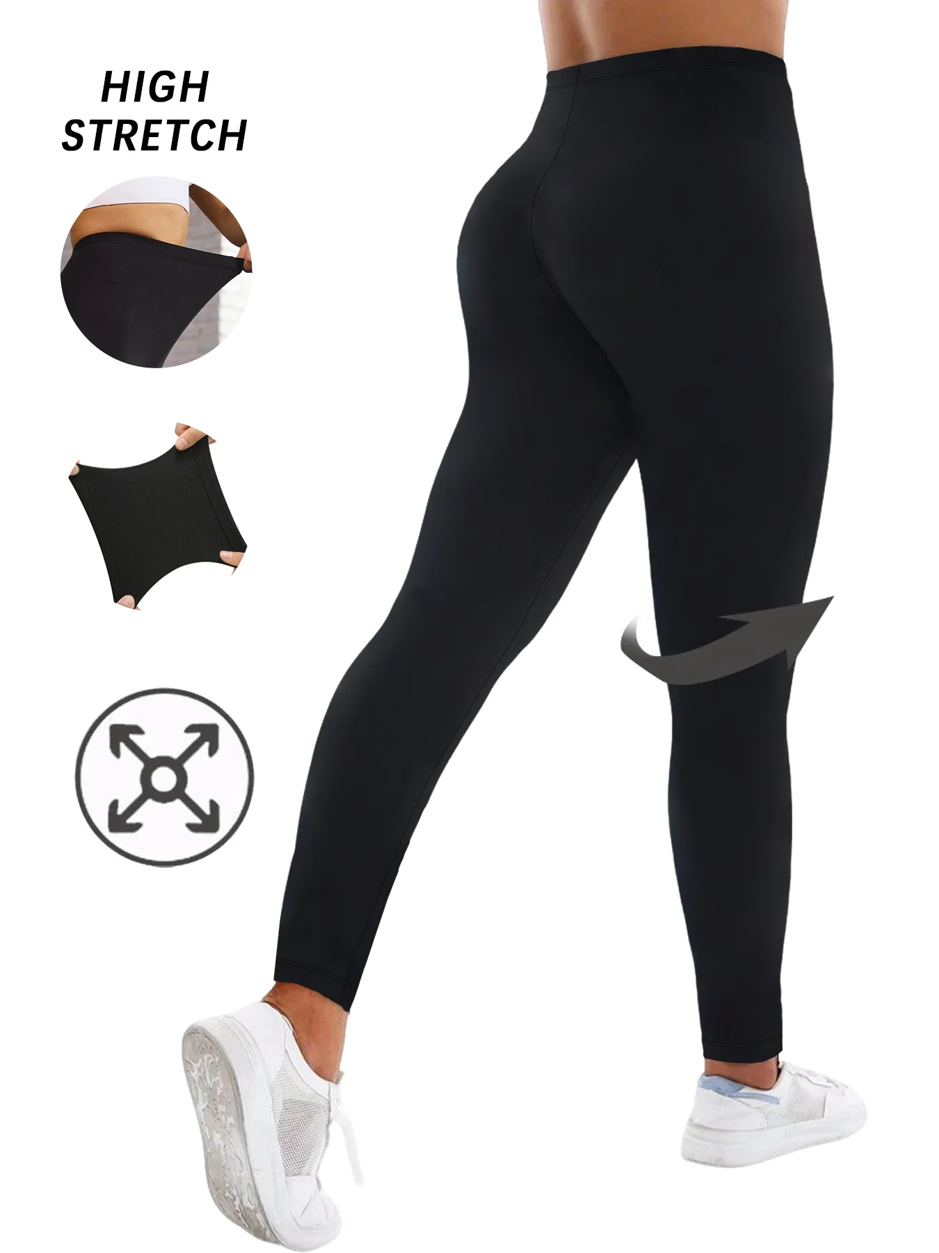 Women's Super Soft Leggings High Elasticity No See Through Workout Yoga Running Athletic Push Up Gym Long Fitness Leggings 1