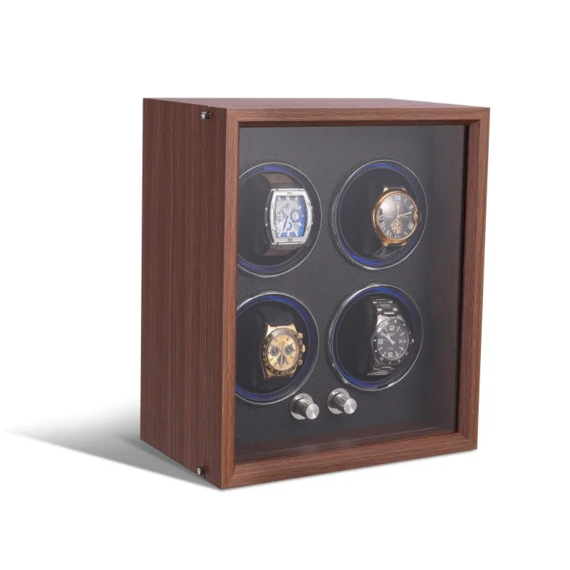 1 2 4 Slots Watch Winder Wooden Shaker Watch Box Automatic Winder Storage Case Mabuchi Motro watch winder,watch display case