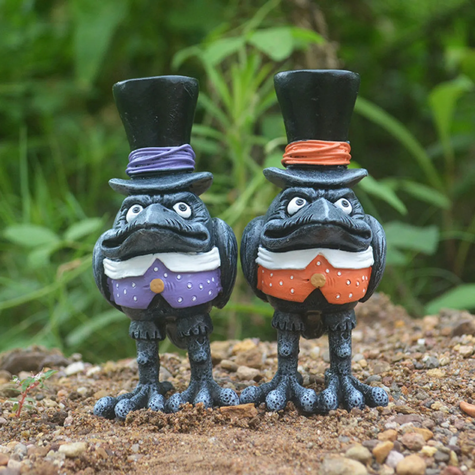 New Raven Statue Fake Raven Resin Statue Bird Crow Sculpture Outdoor Crows Halloween Decor Creative Eaves Decoration