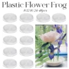 8/12/16/24/48 Pcs Plastic Flower Frogs Round Ikebana Flower Frog for Arrangement with Sucker for Table Centerpieces Summer Decor 1