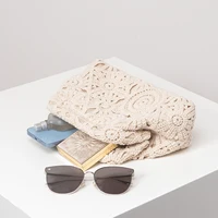 Pattern hollow woven bag, simple clutch bag, Bohemian clip bag, holiday casual straw purse, beach bag (random pattern) - Image 5
