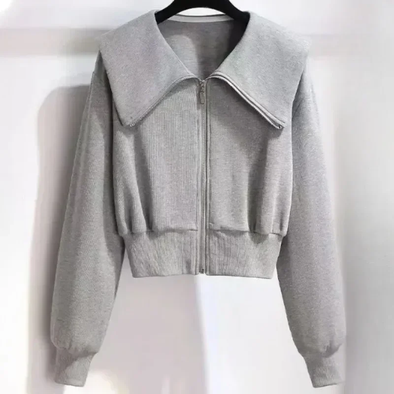 Women's Two-piece Set, Flip Collar Casual Jacket and Sports Pants, Running Sportswear, Spring and Autumn, 2024