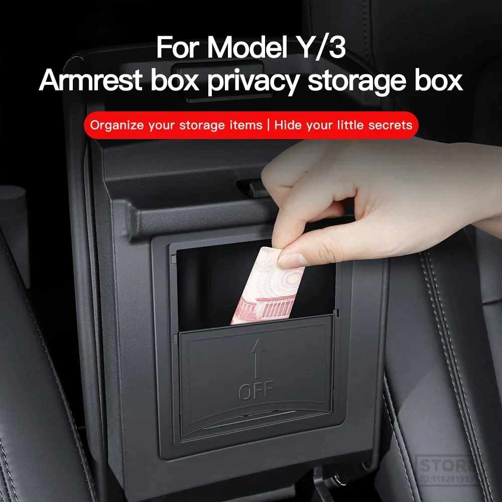 

Подлокотник-органайзер для центральной консоли Tesla Model 3 Y, скрытый ящик для хранения, автомобильный аксессуар, автомобильный держатель