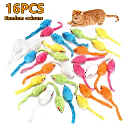 Colorful Herbal Plush Mice Toys for Cats and Kittens - Interactive Chew & Hunt Gift Set (16Pcs)
