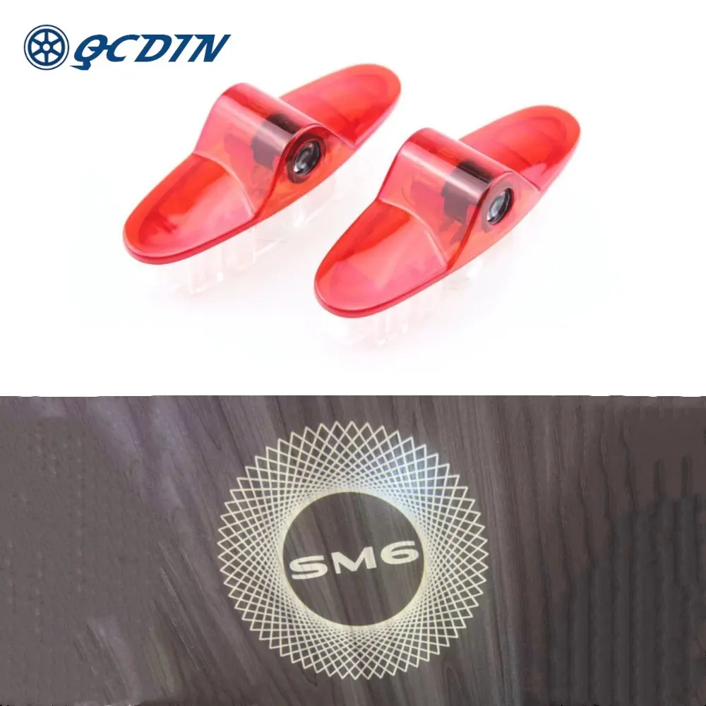 Qcdin Per Renault Samsung Led Luci Per Porte Auto Logo Proiettore Luce Per Renault Samsung Sm6 Hd Versione In Vetro Logo Light