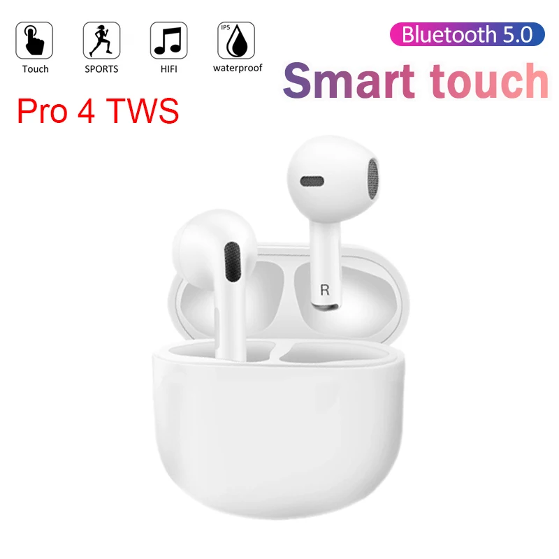 TWS Air Pro 4 Fone беспроводные наушники Bluetooth с сенсорным управлением стерео микрофон