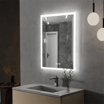 LED Bathroom Mirror with Backlit 400x500mm Wall Mounted Mirror for Vanity Dimmable 3 Colors Anti-Fog with Light Memory - CRI95 1