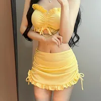 Hot Sale Of The Season Summer New Style Bikini Swimsuit Dress Slimming Holiday Beach Hot Spring Bathing Suit Women Milk Silk...