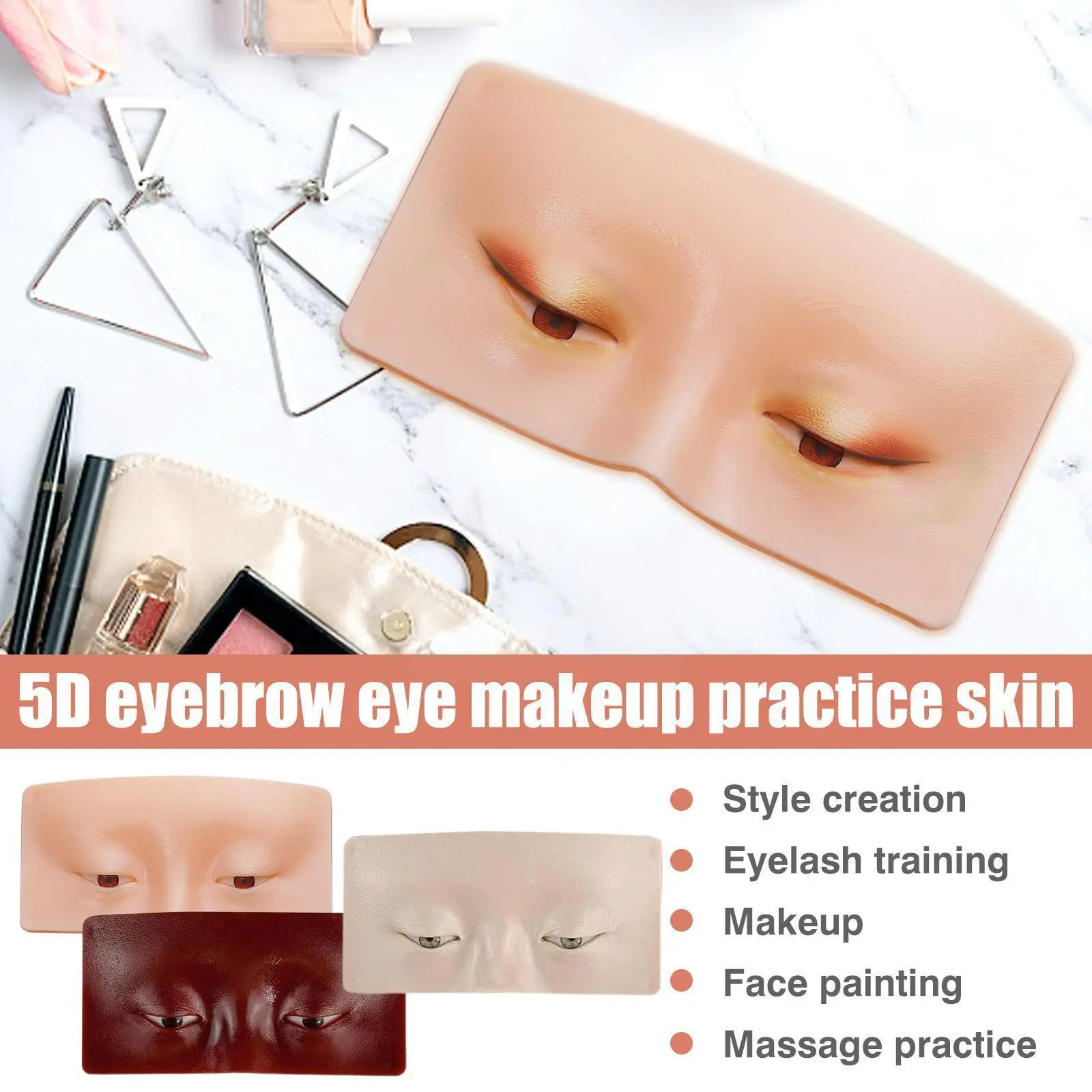 3D Reusable Makeup Practice Face Plate Silicone Makeup Mannequin Beginner's  Practice Artificial Eye Beautician For Eyelash Eye - AliExpress