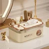 Luxury Cream Paper Towel Box Multi-Function Creative Home Living Room Tabletop Remote Controller Storage Drawer Box For Extracta 2