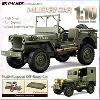 JJRC C8815 1/10 Willys Jeep Rc Car 1941 MB Scaler 2.4g 4wd RTR Crawler Climbing Military RC Truck Offroad Vehicle Adult Kids Toy 1