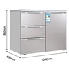 Refrigerator Household Horizontal Kitchen Embedded Three-Drawer Side-By-Door Direct Cooling Refrigerator Freezer 3