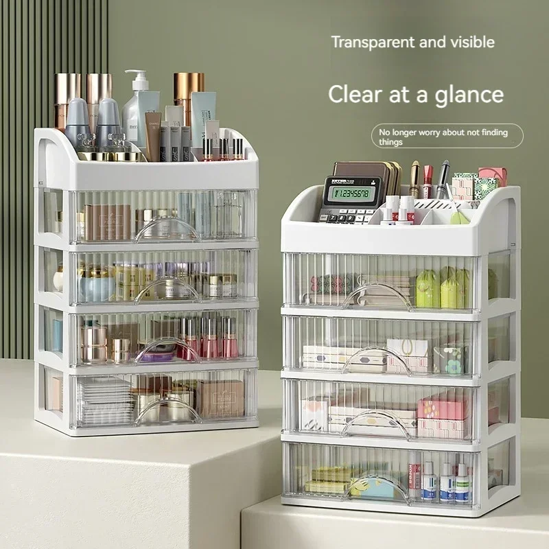 Desktop Storage Box Storage Drawer Hair Decoration Multi-layer Cabinet Cosmetics Jewelry Box Stationery Multi-functional makeup organizer,makeup storage box,jewelry organizer,jewelry box,cosmetic storage box,storage box