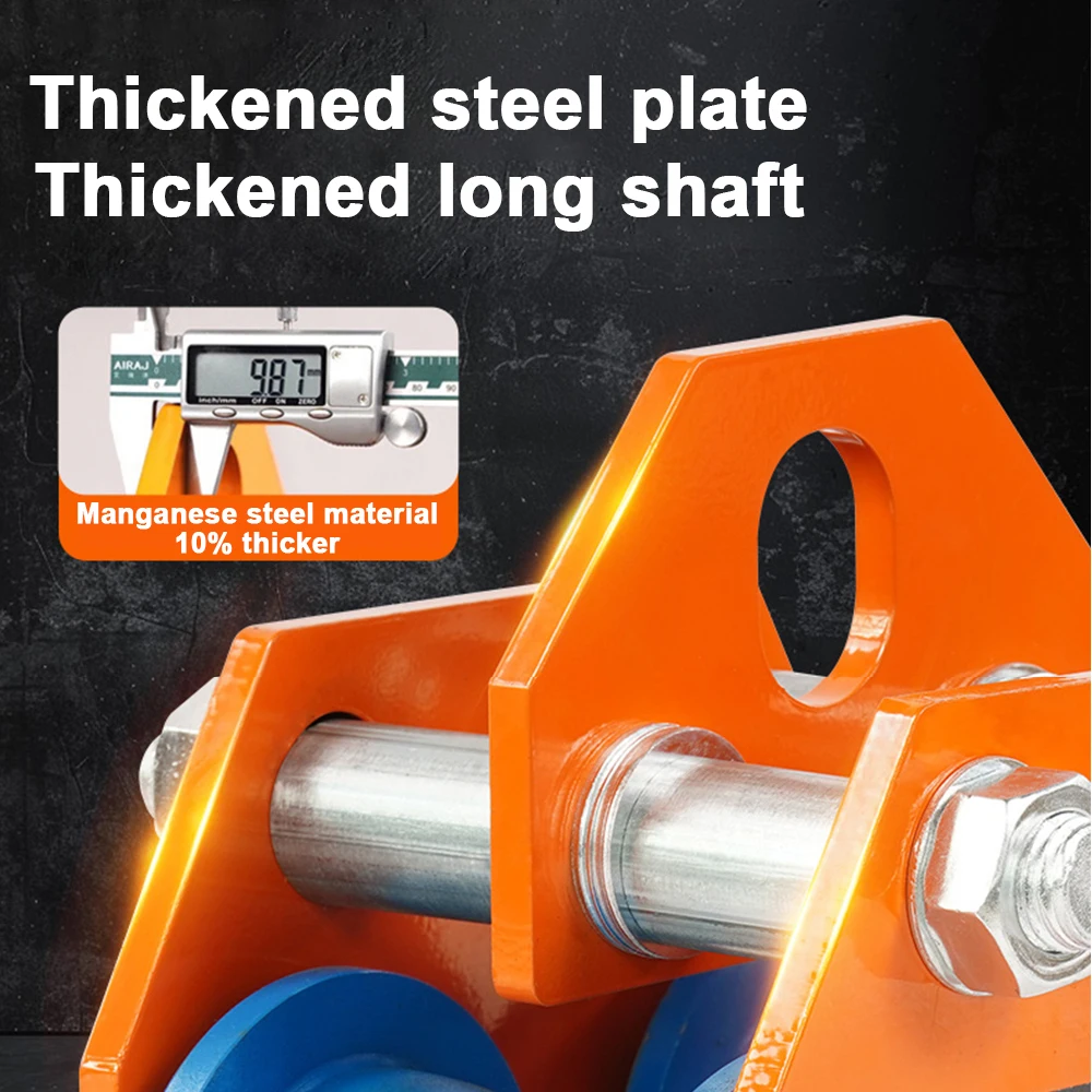 Carrello manuale di tipo T Gru monoragli Puleggia I-Beam Sollevatore 0,5 tonnellate 1 tonnellata 2 tonnellate Puleggia di sollevamento monorail per camion - immagine 4