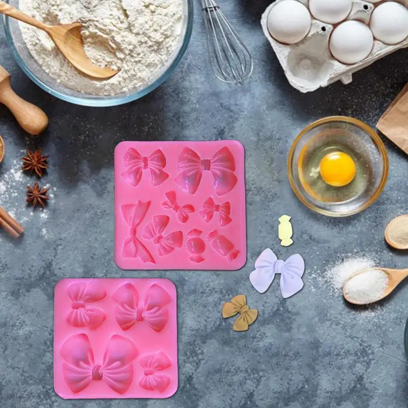 

Baking Molds For Candy Cute Bowknot Silicone Mold Non-Stick Candy Molds Chocolate Mould Silicone Trays For Jelly Ice Cube