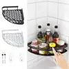 Bathroom Shelves Corner Shower Shelf Aluminum Wall Mount Shampoo Storage Rack Holders No Drill Kitchen Bathroom Accessories 1