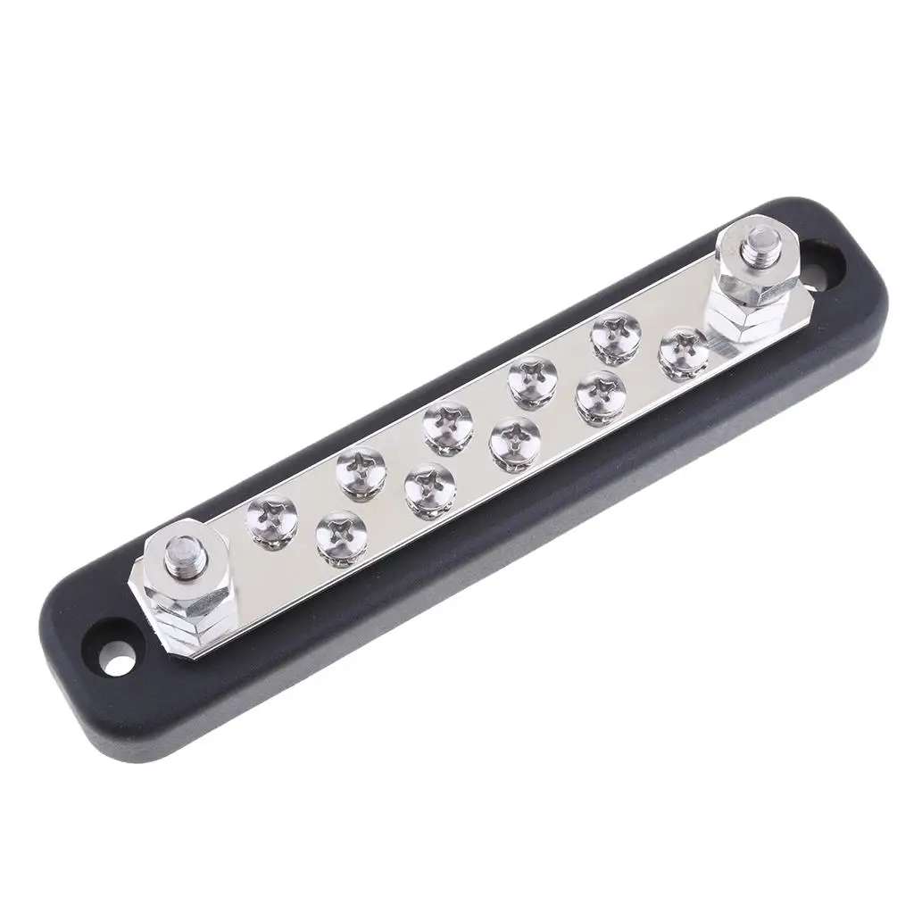 

Boat Marine Stainless Steel Bus-Bar Electrical Terminal Junction 10P 100A